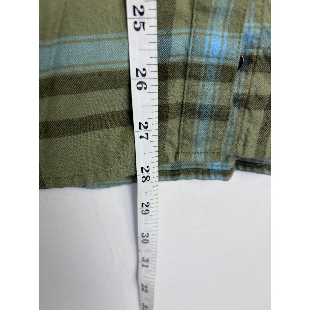 Harley-Davidson Mens Green Plaid Eagle Graphic Patch Flannel Shirt‎ Medium - Picture 5 of 8